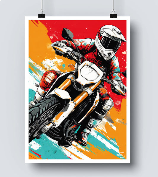 Affiche Moto - Pop Art