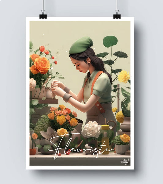 Affiche Fleuriste