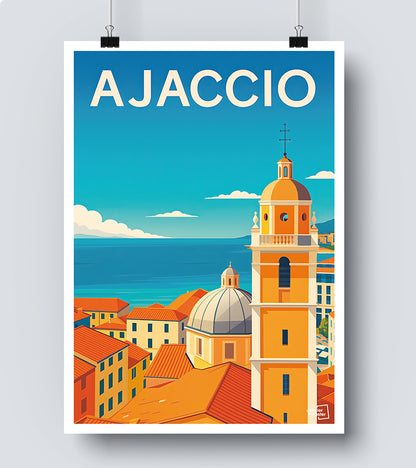 Affiche vintage Ajaccio