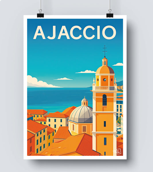 Affiche vintage Ajaccio