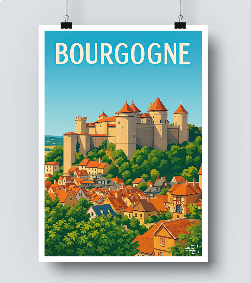 Affiche Bourgogne vintage