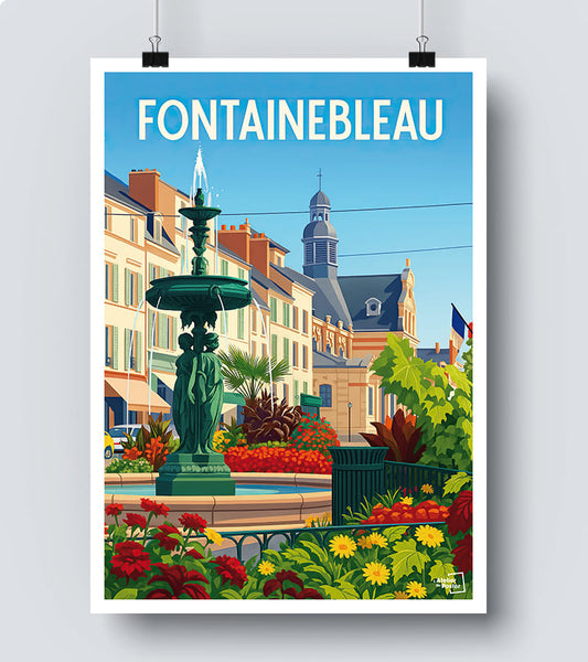 Affiche ville de Fontainebleau