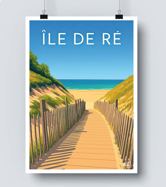 Affiche Vintage Ile de Ré