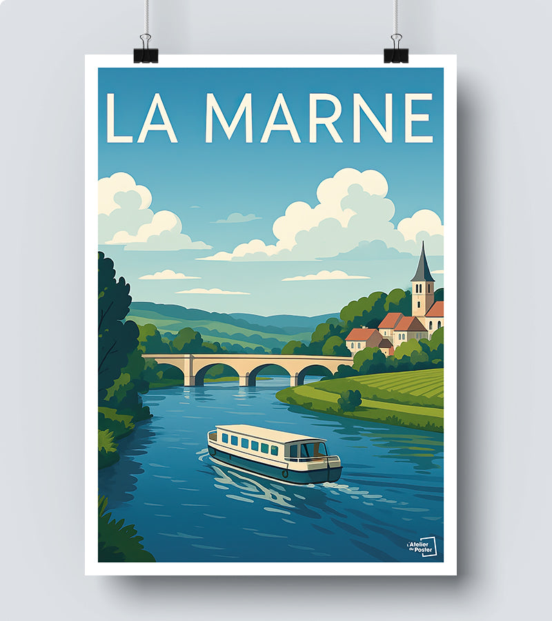 Affiche La Marne vintage