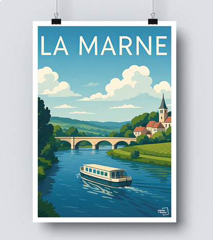 Affiche La Marne vintage