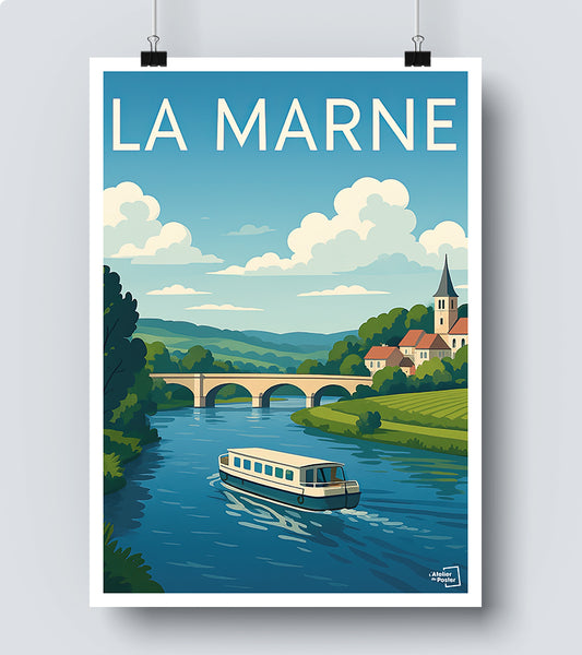 Affiche La Marne vintage