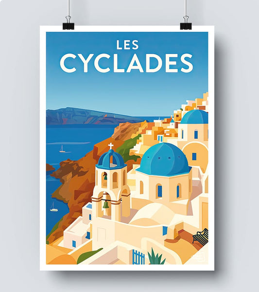 Affiche Les Cyclades en Grèce