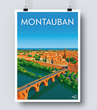 Affiche Montauban vintage