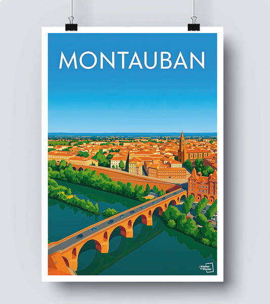 Affiche Montauban vintage