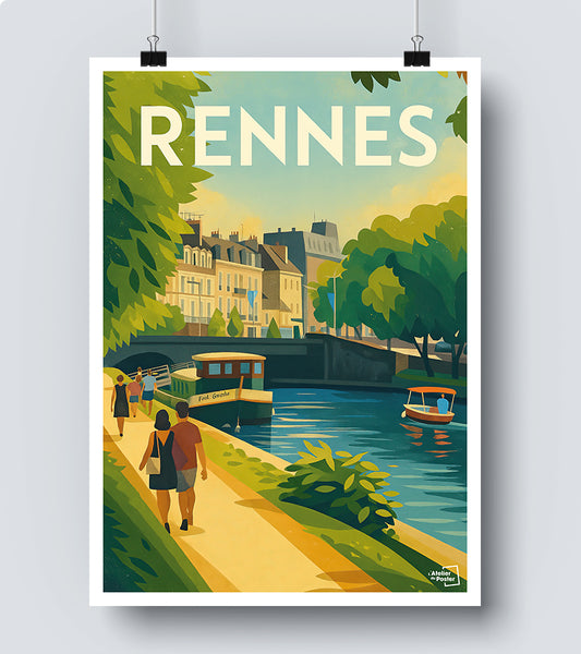 Affiche Vintage Rennes