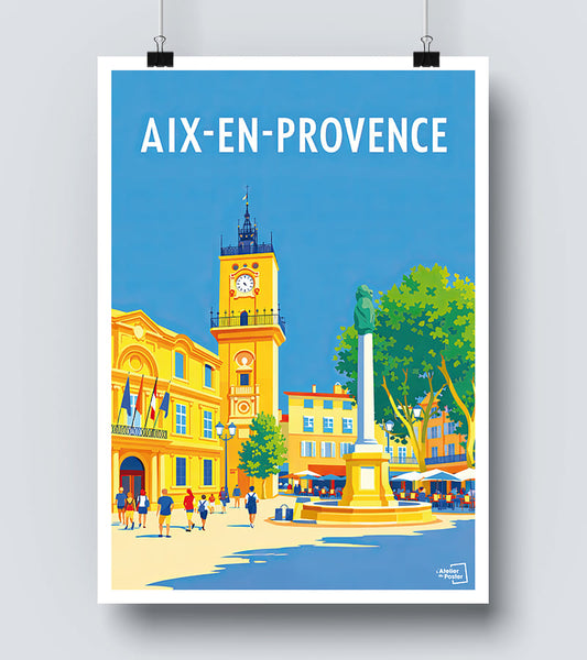 Affiche Aix-en-Provence vintage