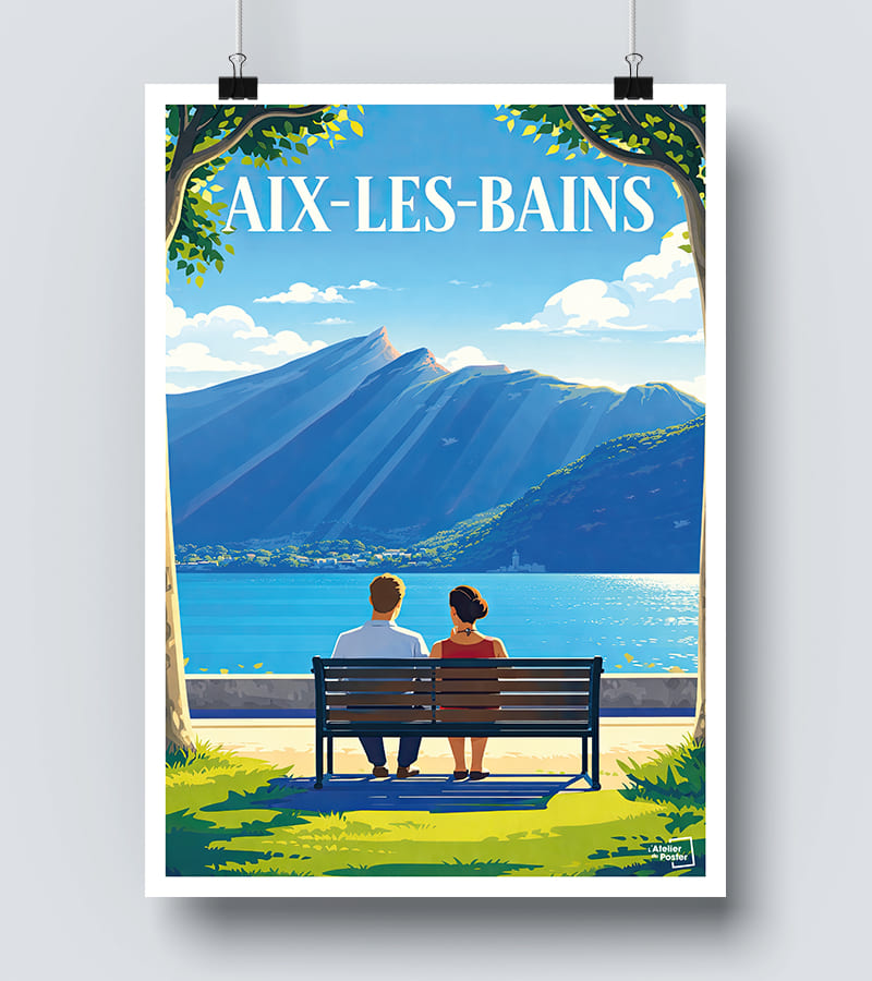 Affiche Aix-les-Bains Esplanade du Lac