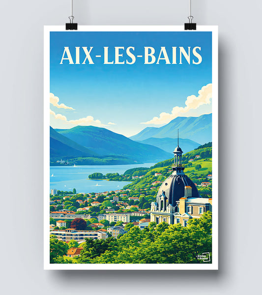 Affiche Aix-les-Bains Vintage