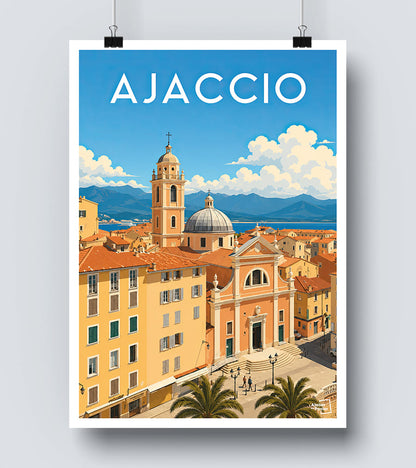 Affiche vintage Ajaccio