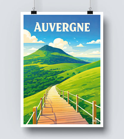 Affiche Auvergne vintage