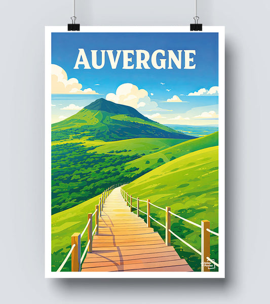 Affiche Auvergne vintage