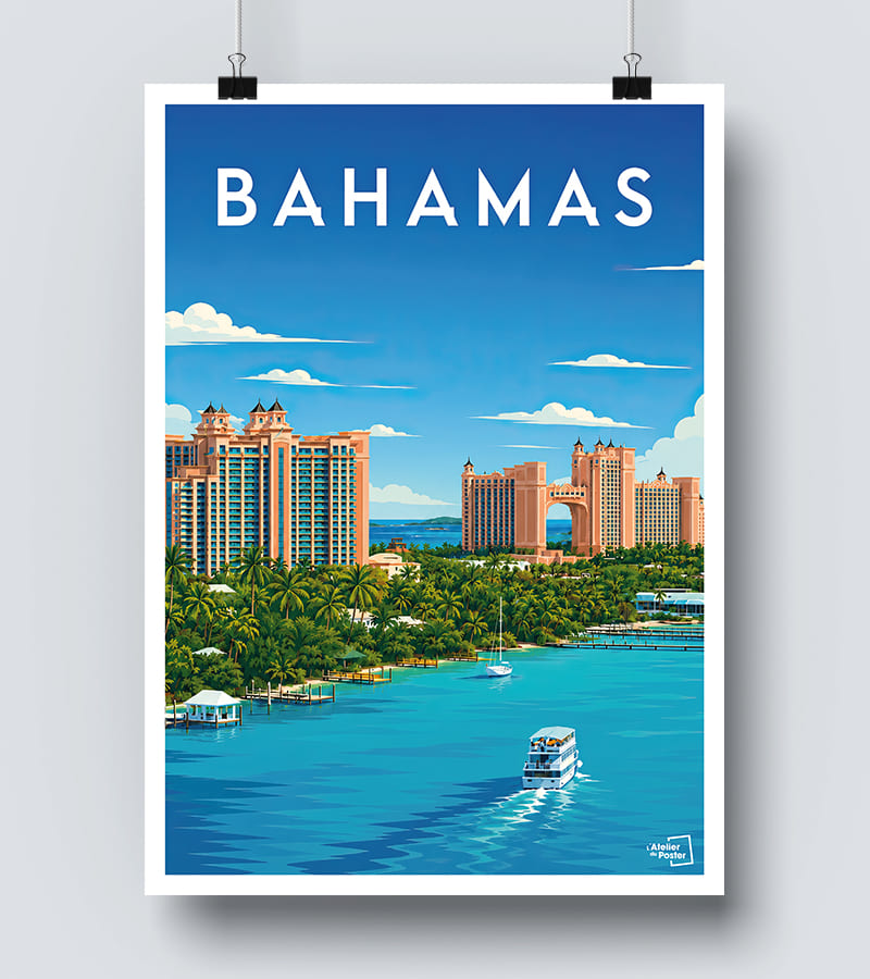 Affiche Bahamas vintage