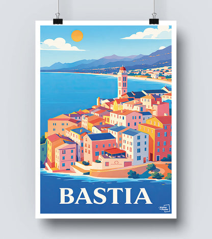 Affiche Bastia vintage