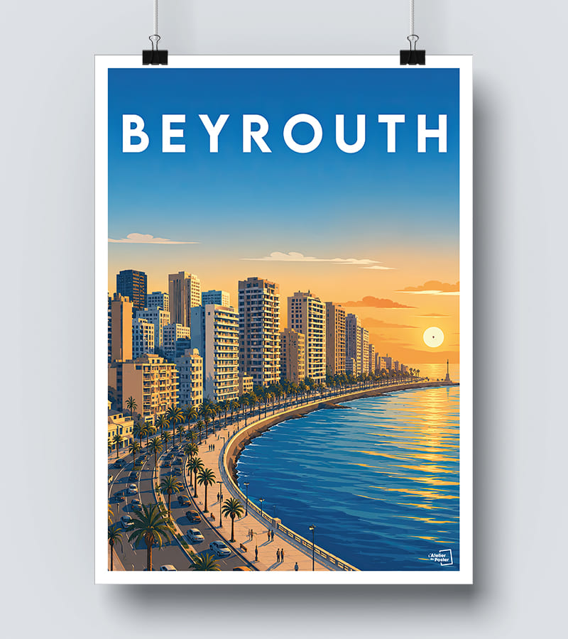 Affiche Beyrouth vintage