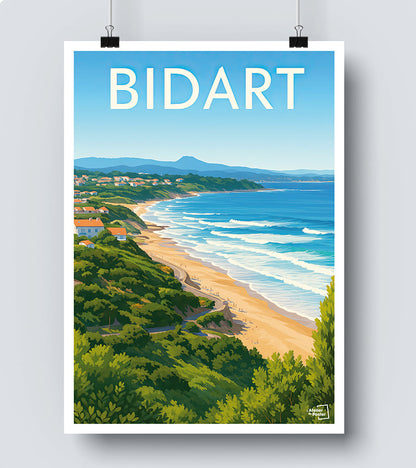 Affiche Plage Bidart