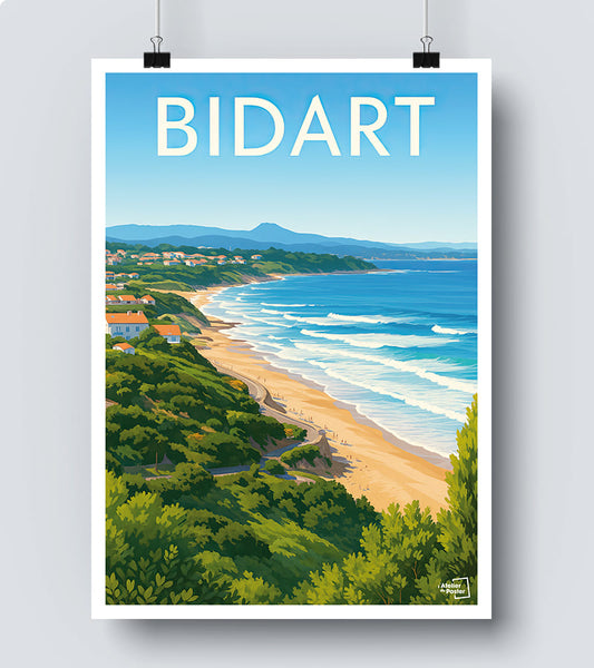 Affiche Plage Bidart