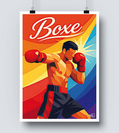 Affiche Boxe vintage