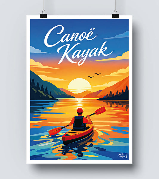 Affiche Canoé Kayak