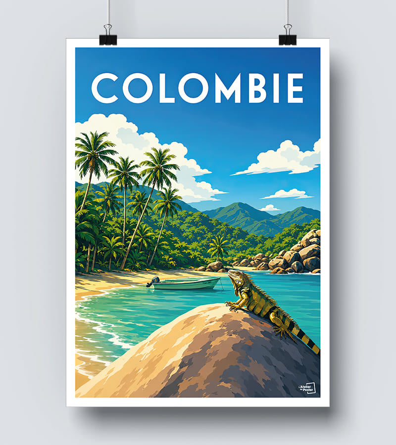 Affiche Colombie Vintage
