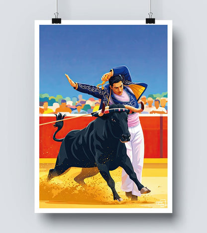 Affiche Course Landaise