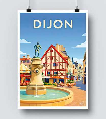 Affiche Dijon vintage