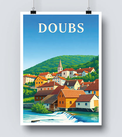 Affiche Doubs vintage