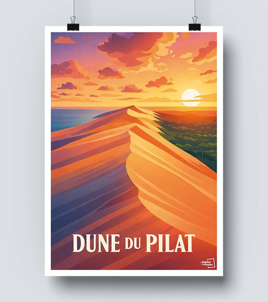 Affiche Dune du Pilat vintage