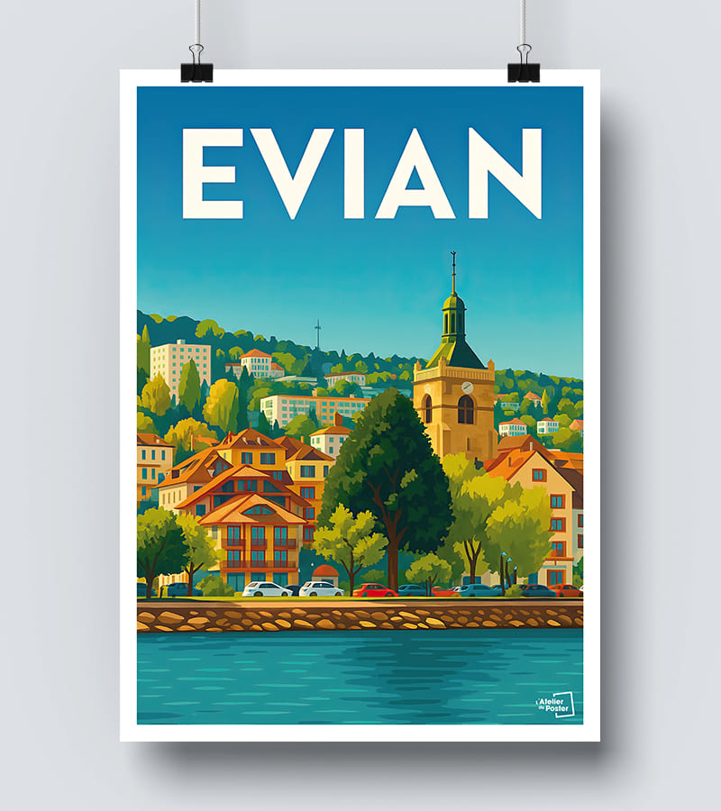 Affiche Evian vintage
