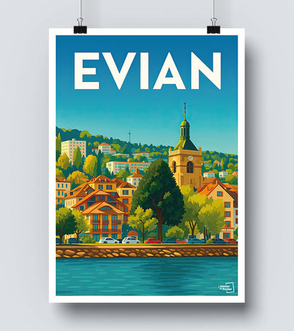 Affiche Evian vintage