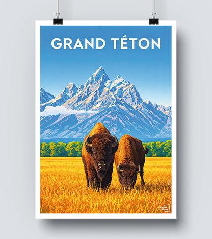 Affiche Grand téton - Amérique
