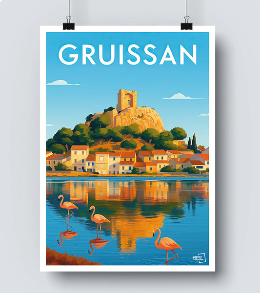 Affiche vintage Gruissan