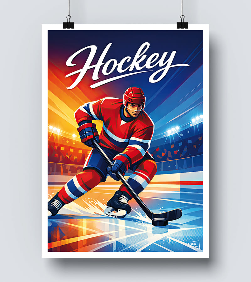 Affiche Hockey Vintage