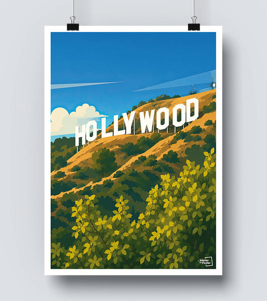 Affiche Panneau Hollywood