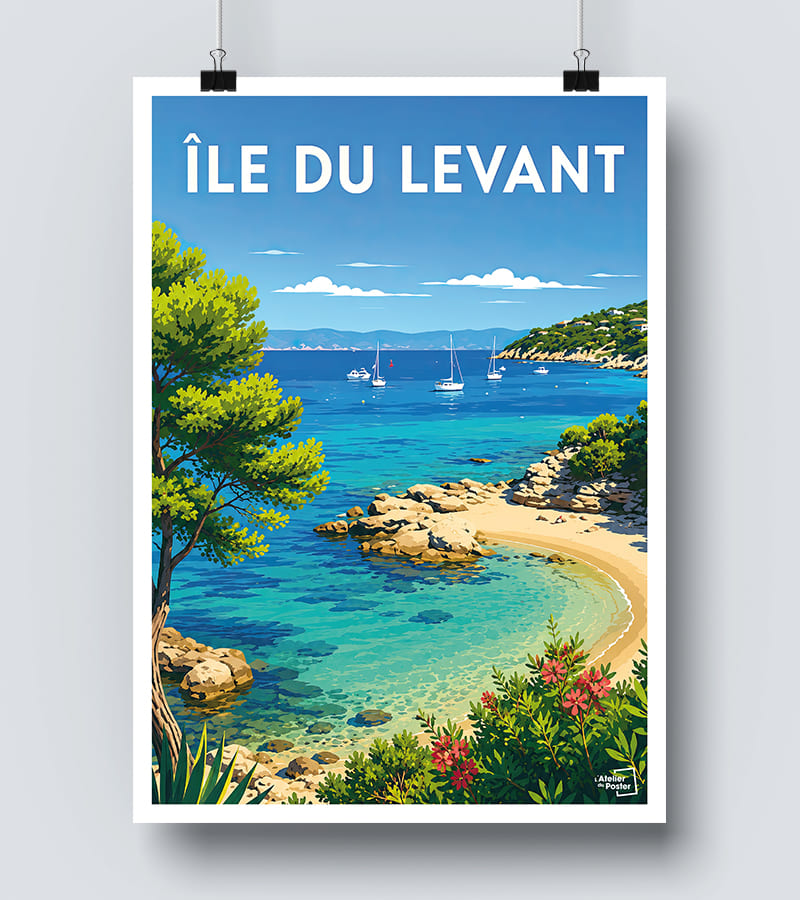 Affiche Île du Levant
