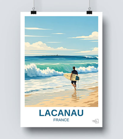 Affiche Surf à Lacanau