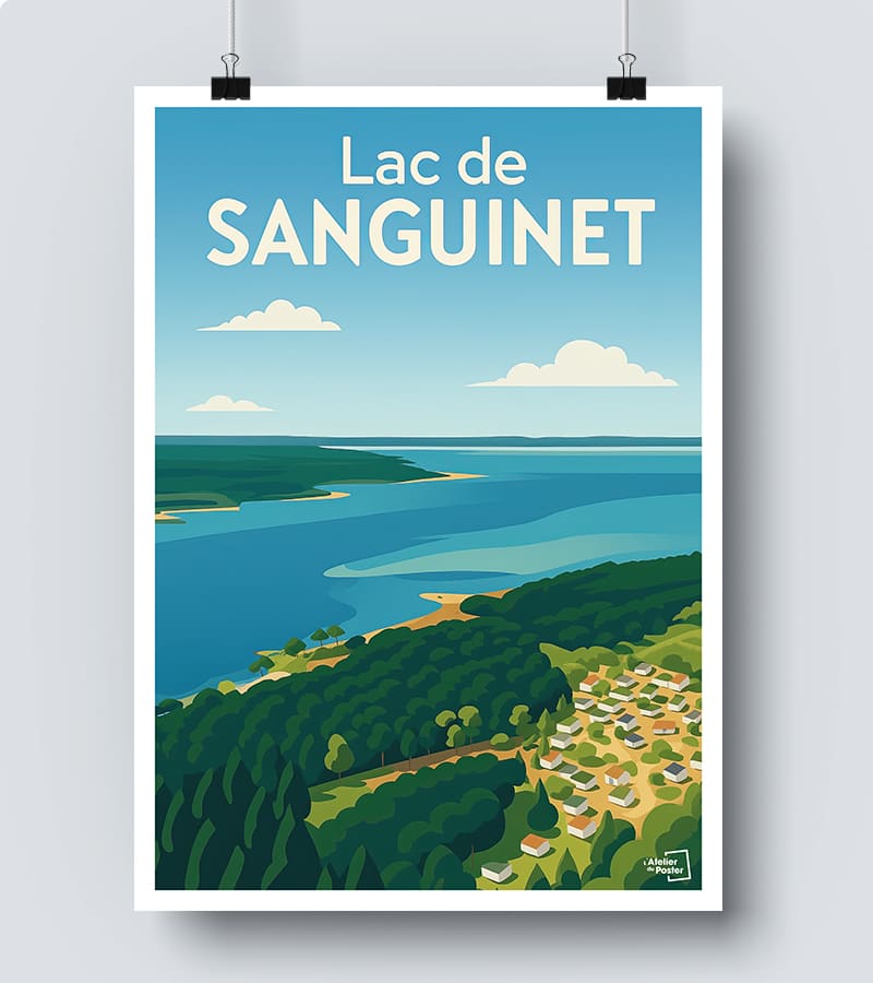 Affiche Lac de Sanguinet