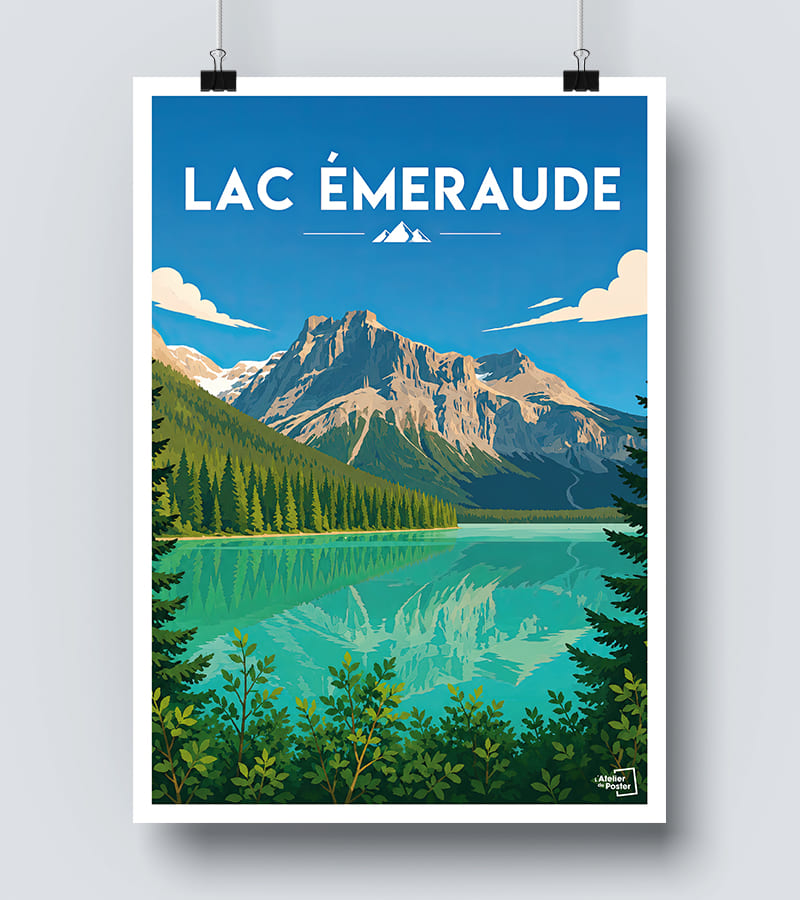 Affiche Lac d Emeraude - Canada