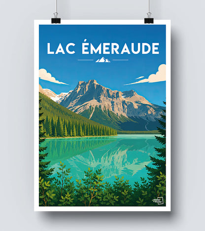 Affiche Lac d Emeraude - Canada
