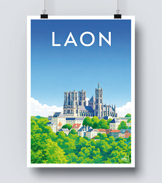 Affiche Vintage Laon