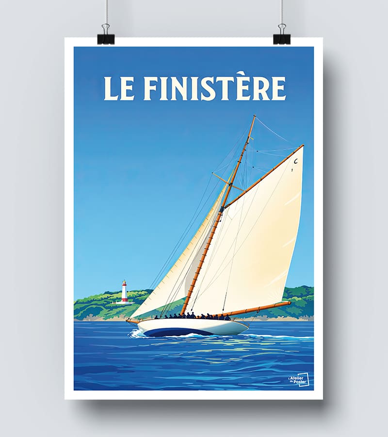 Affiche Le Finistère Vintage