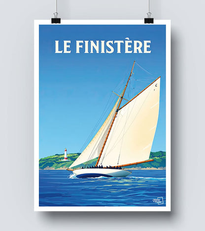 Affiche Le Finistère Vintage