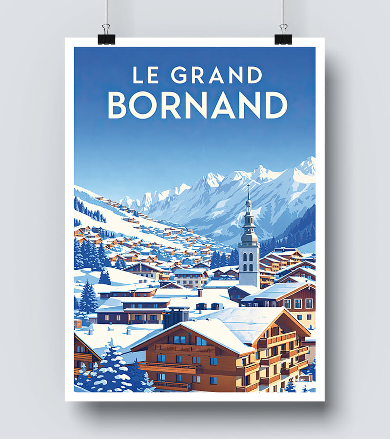 Affiche Le Grand Bornand Vintage