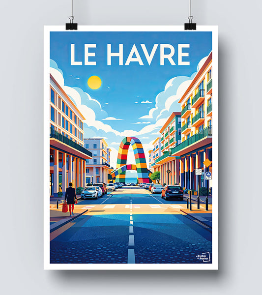 Affiche Conteneur le Havre
