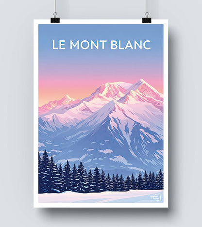 Affiche Mont Blanc Vintage