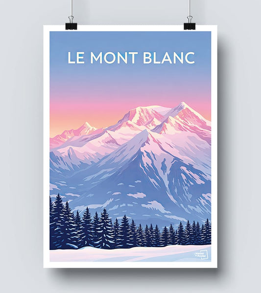 Affiche Mont Blanc Vintage